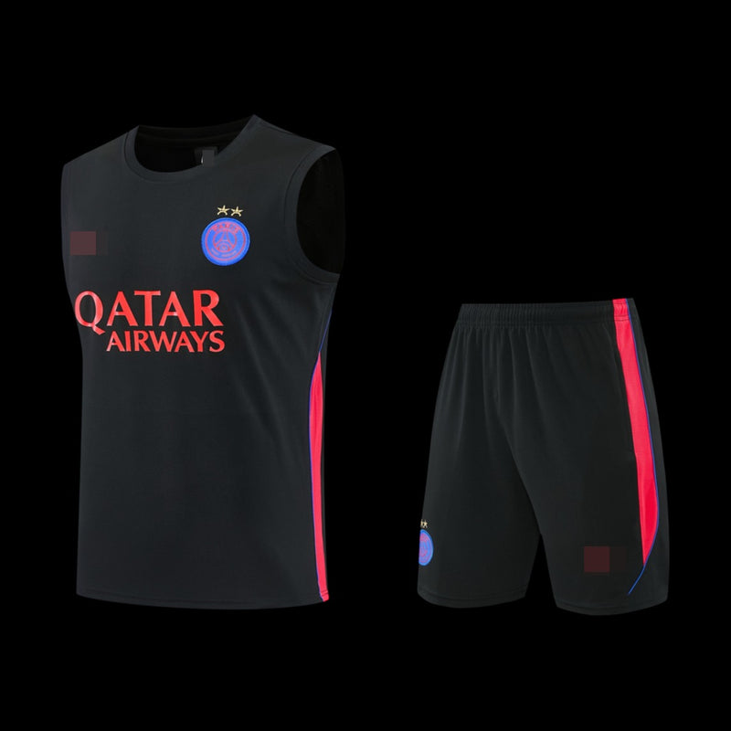 2026-2027 PSG Sleeveless Training Set Replica - Black & Red