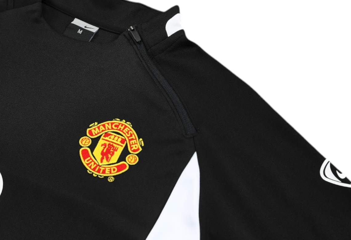 2002-2003 Manchester United Dril Top Black