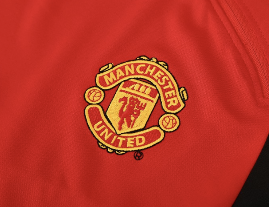 2002-2003 Manchester United Dril Top Red