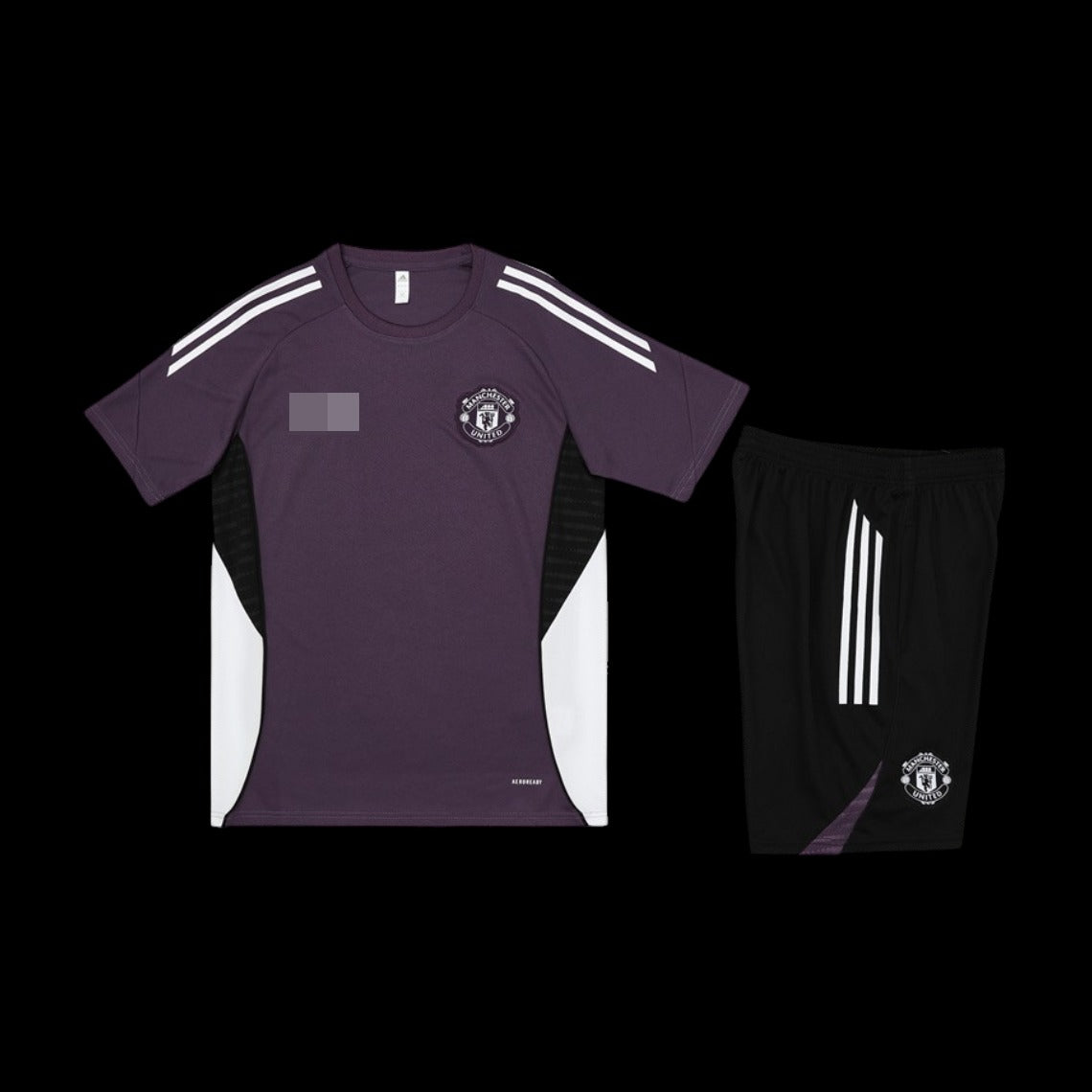 2025-2026 Manchester United Short Sleeve Training Set Replica - Purple