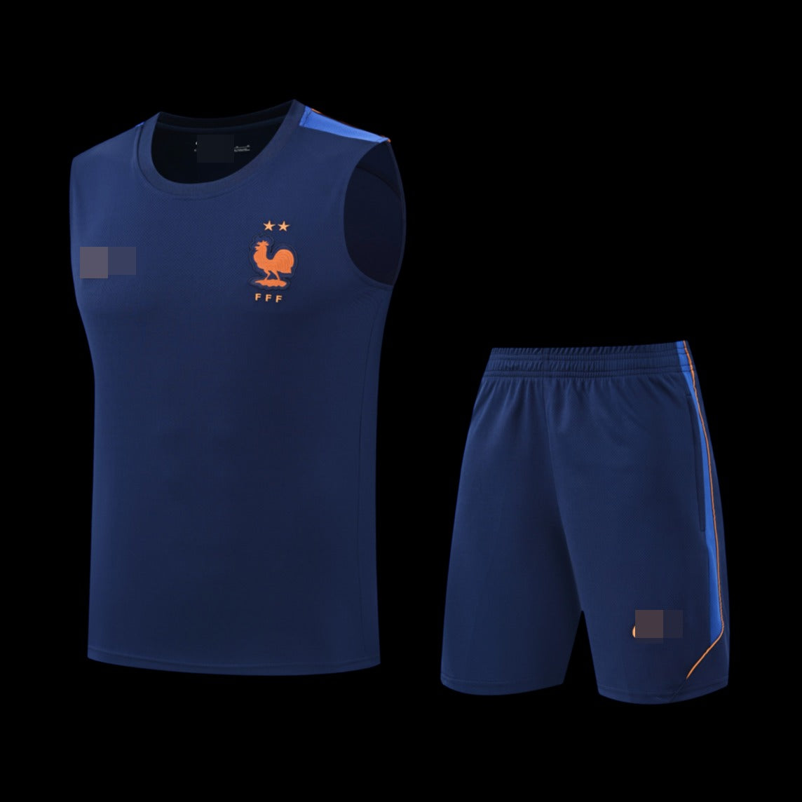 2026 France Sleeveless Training Set Replica - Navy