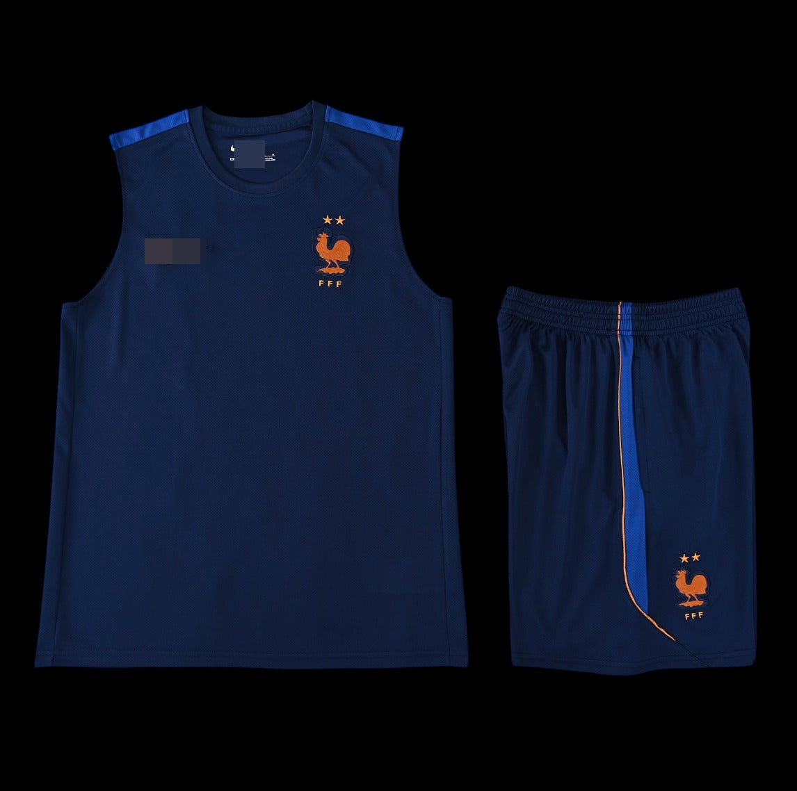 2026 France Sleeveless Training Set Replica - Navy