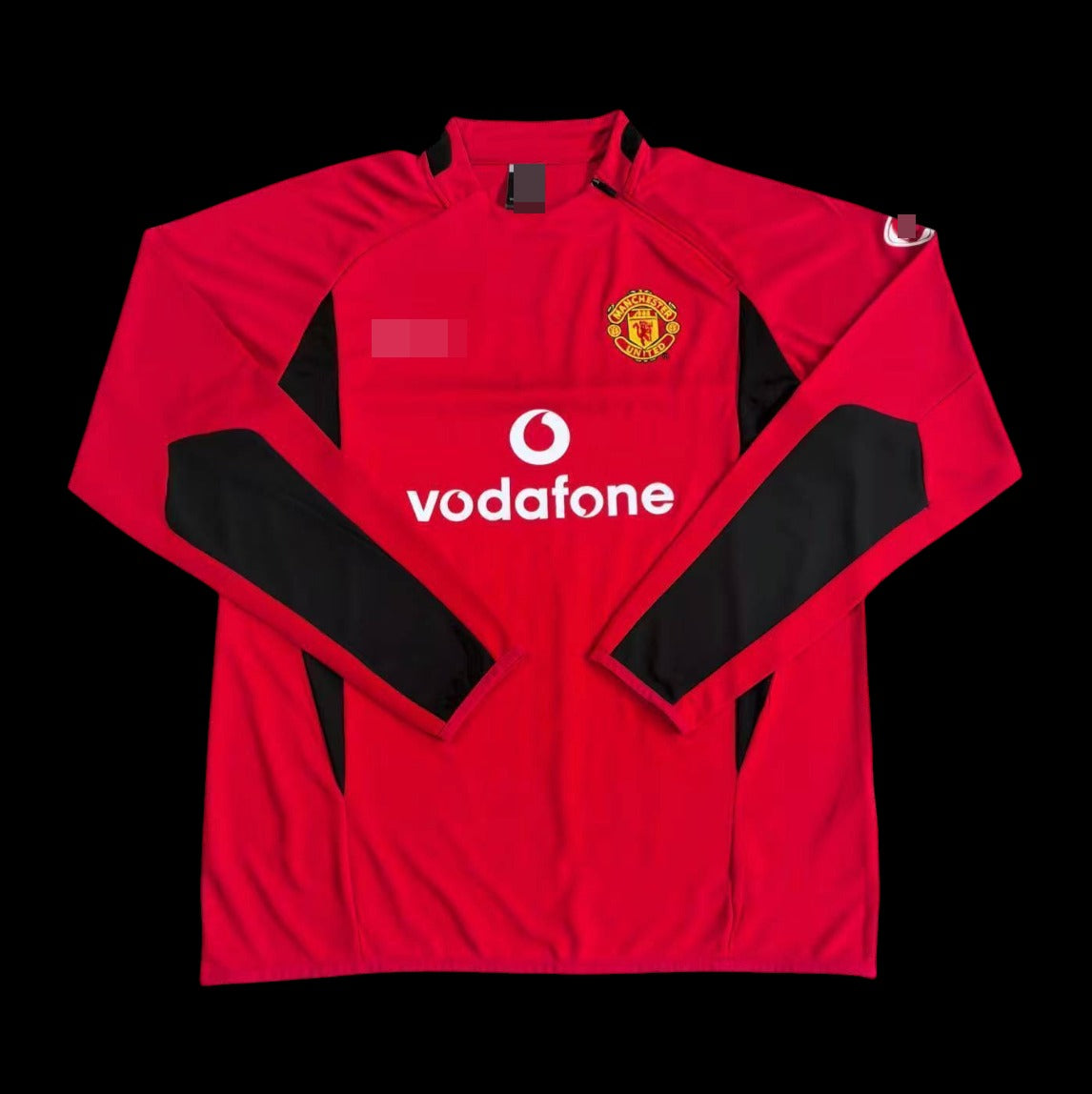 2002-2003 Manchester United Training Drill Top - Red